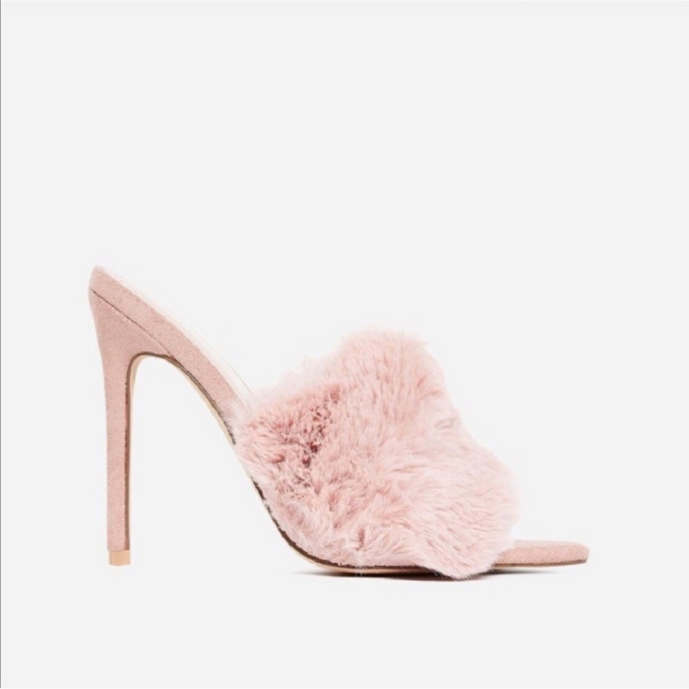 Faux Fur High Heels